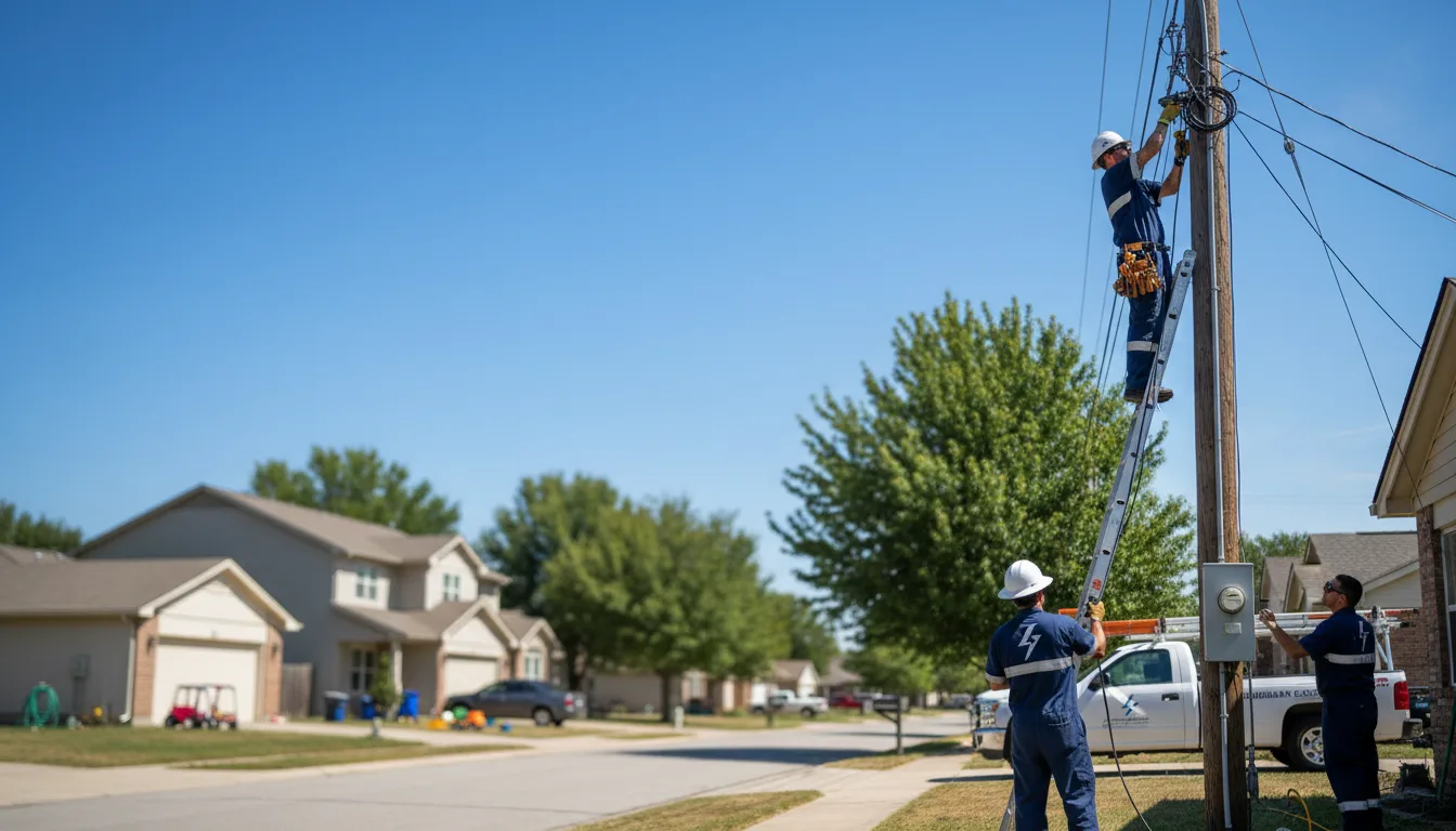 Residential electrician providing installation services in Unity, OR